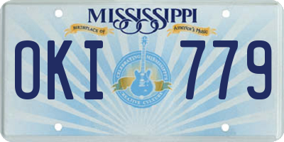 MS license plate OKI779