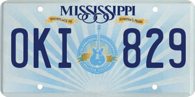 MS license plate OKI829