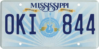 MS license plate OKI844