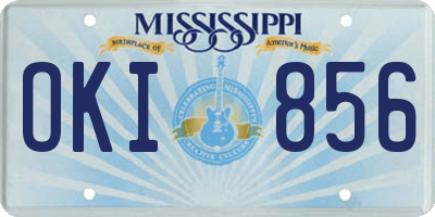 MS license plate OKI856