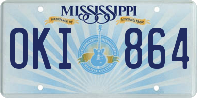 MS license plate OKI864
