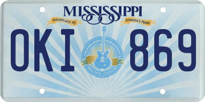 MS license plate OKI869