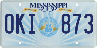 MS license plate OKI873