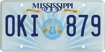 MS license plate OKI879