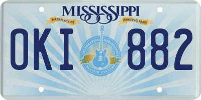MS license plate OKI882