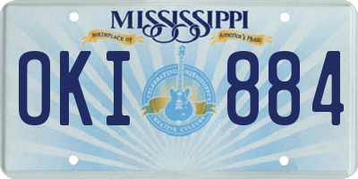 MS license plate OKI884