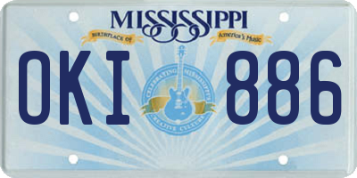 MS license plate OKI886
