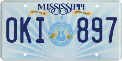 MS license plate OKI897