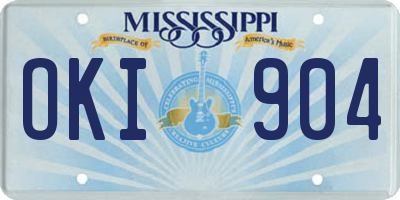 MS license plate OKI904