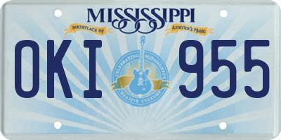 MS license plate OKI955