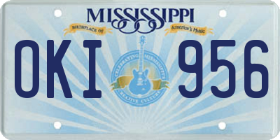 MS license plate OKI956