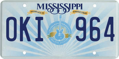 MS license plate OKI964