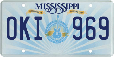 MS license plate OKI969