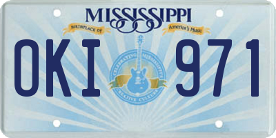 MS license plate OKI971