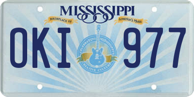 MS license plate OKI977