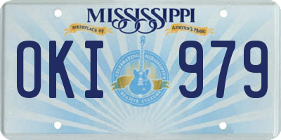 MS license plate OKI979