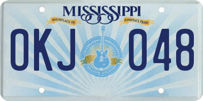 MS license plate OKJ048