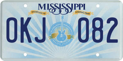 MS license plate OKJ082