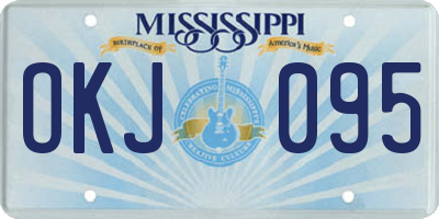 MS license plate OKJ095