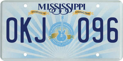 MS license plate OKJ096