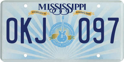 MS license plate OKJ097