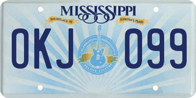 MS license plate OKJ099