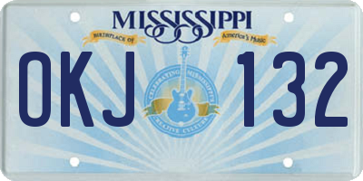 MS license plate OKJ132