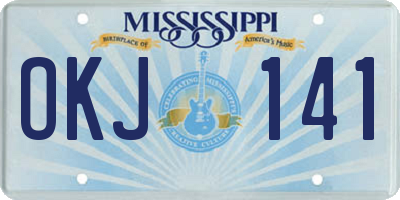 MS license plate OKJ141
