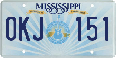 MS license plate OKJ151