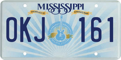 MS license plate OKJ161