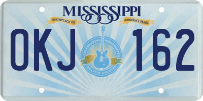 MS license plate OKJ162