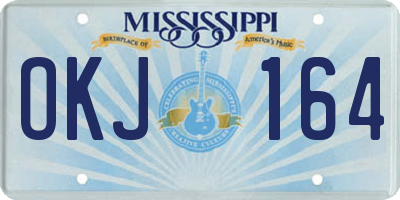 MS license plate OKJ164