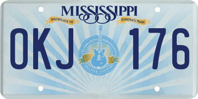 MS license plate OKJ176
