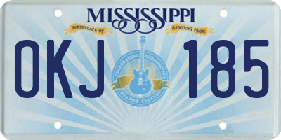 MS license plate OKJ185