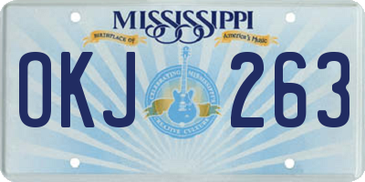MS license plate OKJ263