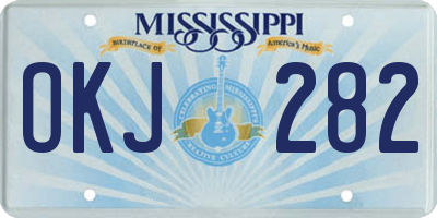 MS license plate OKJ282