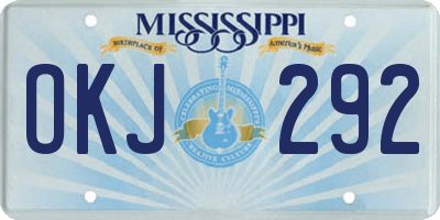 MS license plate OKJ292