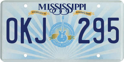 MS license plate OKJ295