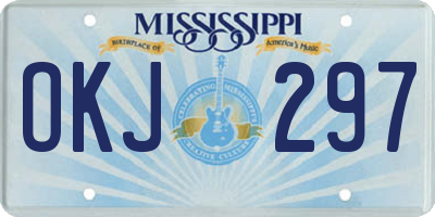 MS license plate OKJ297