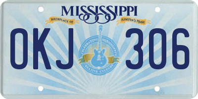 MS license plate OKJ306