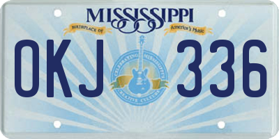 MS license plate OKJ336