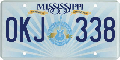 MS license plate OKJ338