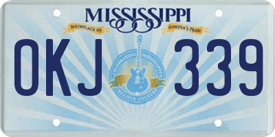 MS license plate OKJ339