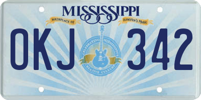 MS license plate OKJ342