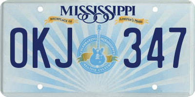 MS license plate OKJ347