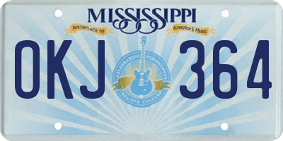 MS license plate OKJ364