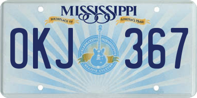 MS license plate OKJ367