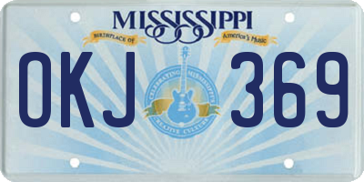 MS license plate OKJ369