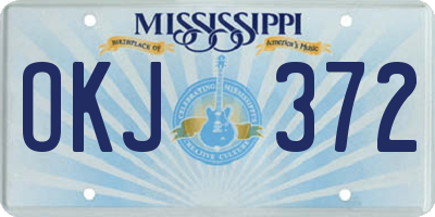 MS license plate OKJ372