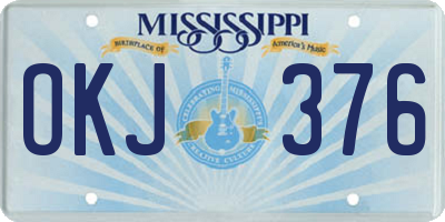 MS license plate OKJ376